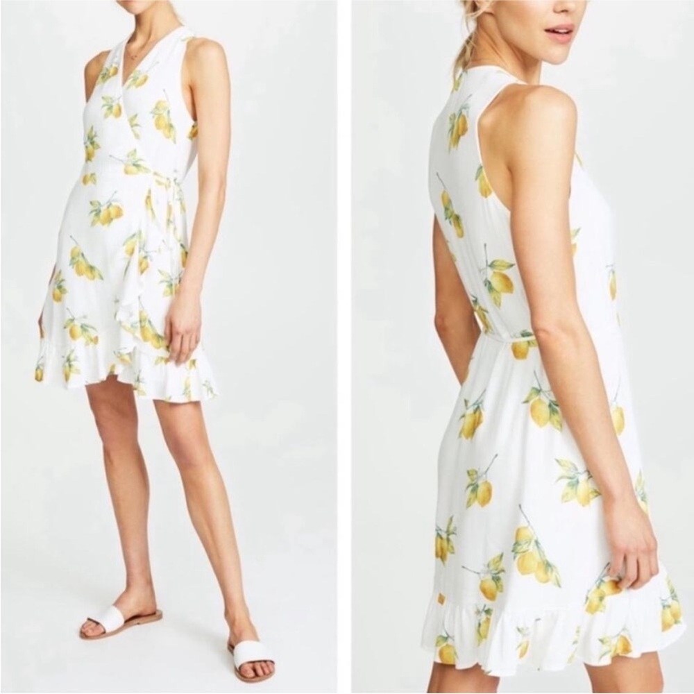 Rails Lemon Print Wrap Dress